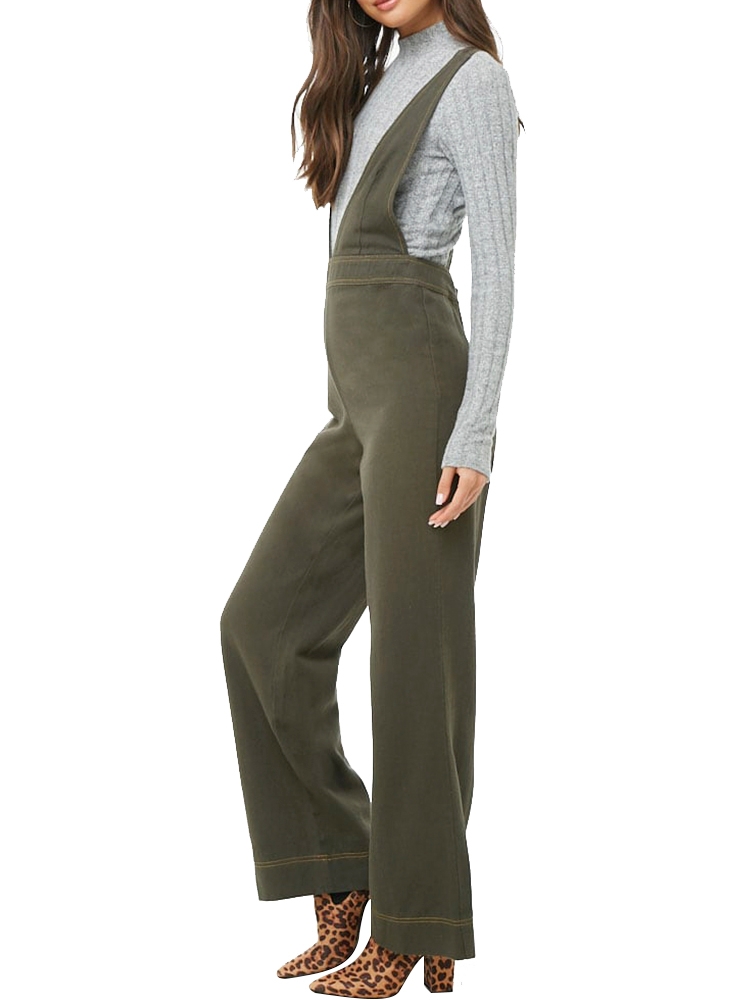 Plunging pinafore jumpsuit hotsell
